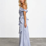 Marley Organza Top & Skirt Set Dusty Blue side