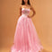 Melina Tulle Corset Gown Pale Pink Front