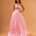 Melina Tulle Corset Gown Pale Pink Front