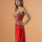 Giordana Corset Gown Red Side