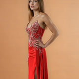 Giordana Corset Gown Red Side