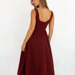 Natasha Midi Dress Wine back