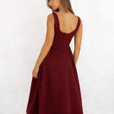 Natasha Midi Dress Wine back