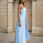 Ondina Mesh Maxi Dress Blue Side