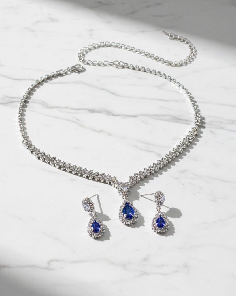 Orbit 2 Piece Jewellery Set Blue