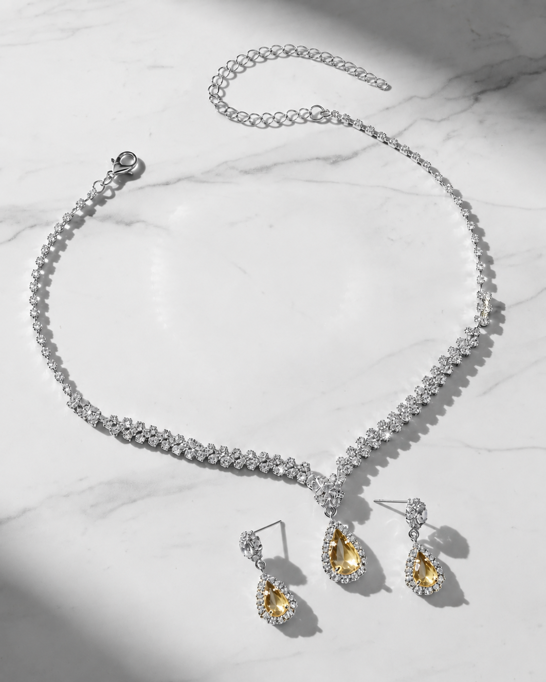 Orbit Teardrop 2 Piece Jewellery Set Gold