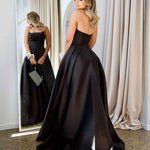 Paola Strapless Gown - Black