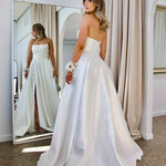 Paola Strapless Gown - White