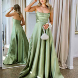 Paola Strapless Gown - Pistachio