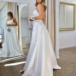 Paola Strapless Gown - White