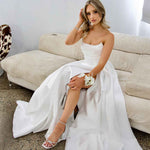 Paola Strapless Gown - White