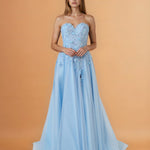 Paula Corset Tulle Ball Gown Pastel Blue Front 2