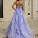 Paula Corset Tulle Ball Gown - Lilac