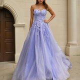 Paula Corset Tulle Ball Gown - Lilac