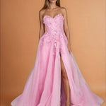 Paula Corset Tulle Ball Gown Soft Pink Front