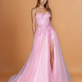 Paula Corset Tulle Ball Gown - Soft Pink