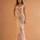 Phoebe Floral Corset Gown Nude Front
