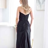 Pixie Corset Lace Gown - Black