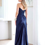 Pixie Corset Lace Gown - Navy