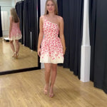 Magnolia One Shoulder Mini Dress White Floral Video