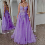 Iris Corset Sequin Gown - Lilac