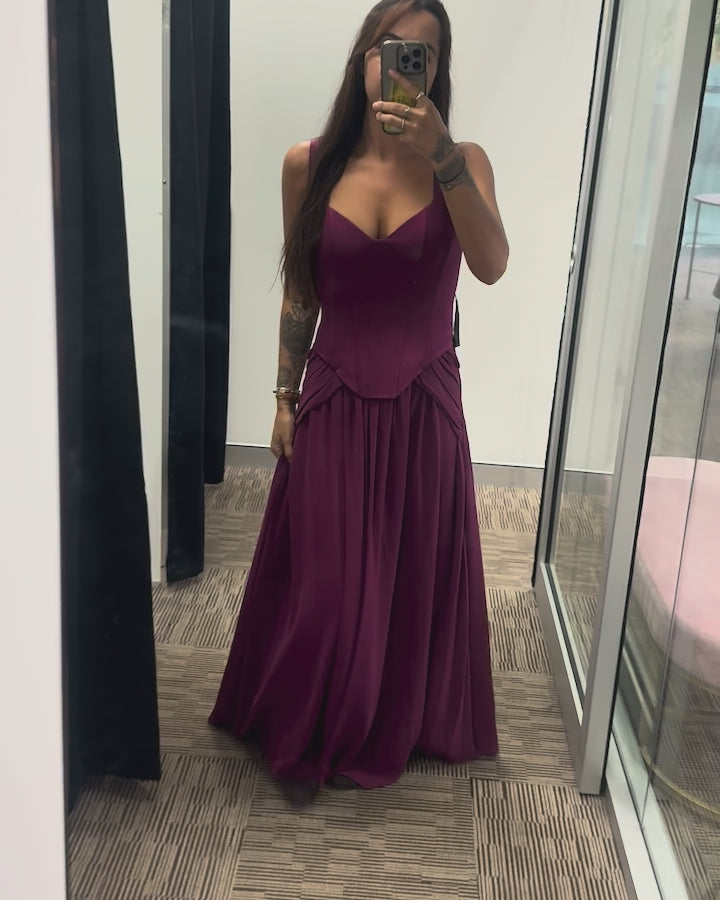 Lucia Maxi Dress Plum Video