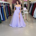 Liliane Embroidered Corset Tulle Gown Lilac Video