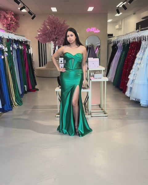 Nicolla Corset Gown Green Video