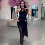 Pandora Halterneck Maxi Dress Black Video
