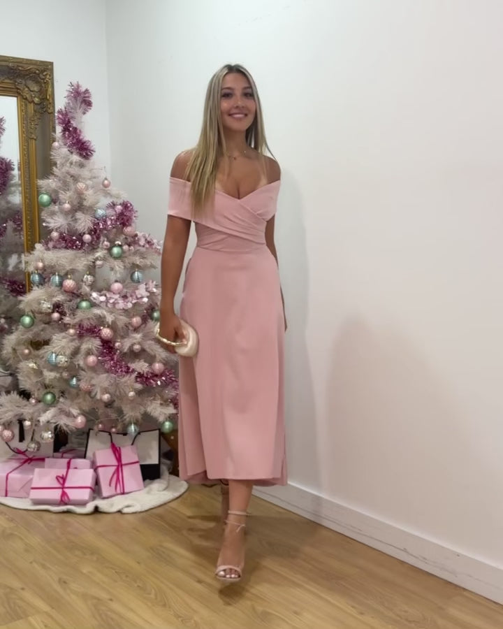 Belina Midi Dress Pink Video