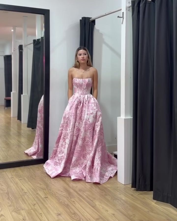Davina Corset Gown Pink Video