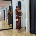 Agatha Mesh Maxi Dress Chocolate video