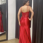 morgana. corset gown red video