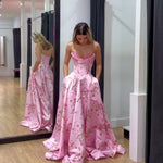 Donatella Satin Corset Gown Pink Floral Video