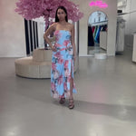 Phoenix Maxi Blue Floral Dress Video
