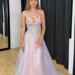 Aphrodite Floral Tulle Gown Formal Dress Light Pink Video