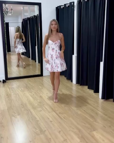 Alexander Broderie Floral Mini Dress White Video