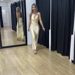 Emelia Satin Maxi Dress Butter Video