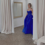 Iris Corset Lace Gown - Royal Blue