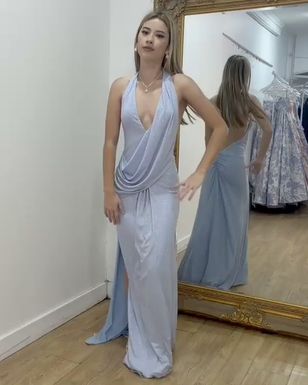 Rachel Gown Blue Glitter Video
