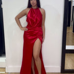 Corine Satin Formal Gown - Red Video