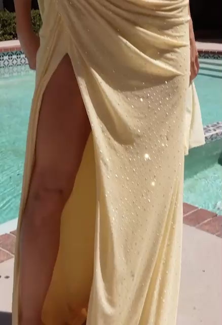 Alice Mesh Corset Gown yellow video