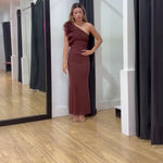 Cassiana Mesh Maxi Dress Chocolate Video
