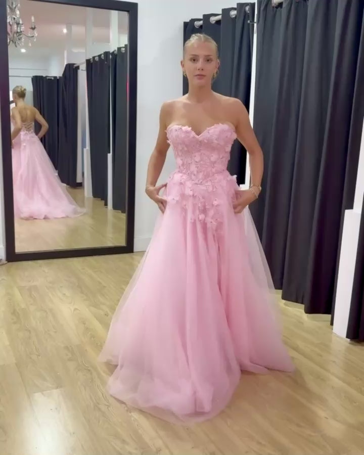 Paula Corset Tulle Ball Gown Soft Pink Video