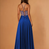 Prudence Corset Gown - Cobalt