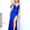 Rae Strapless Satin Gown - Royal Blue