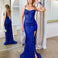 Riley Corset Lace Gown - Royal Blue