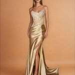 Romana Corset Gown Gold Front