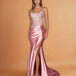 Romana Corset Gown Dusty Rose front