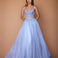 Rosalia Tulle Ball Gown Blue Front